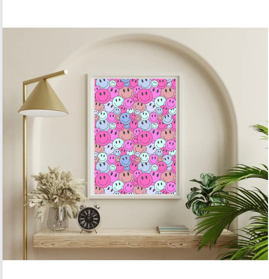 Smiley digital download wall print